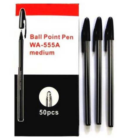 

Ручка однораз. AIHAO 555 черная (50) (5342)