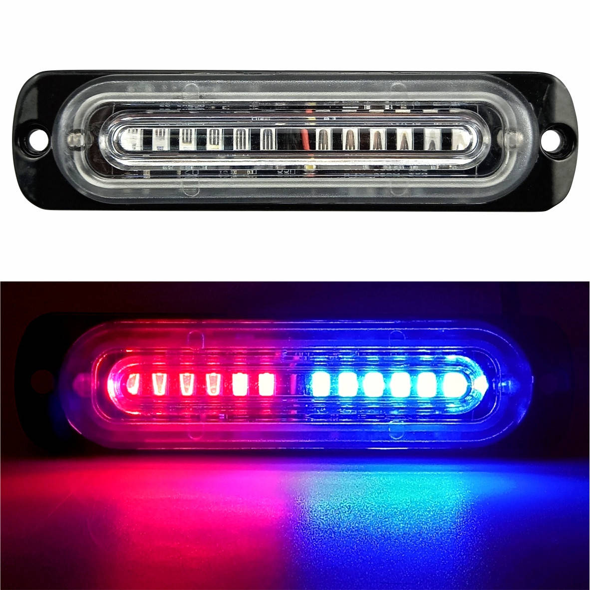 

Стробоскоп Проблесковый Маячок Ultra Star 12 Led | Мигалка красный-синий 12-24V