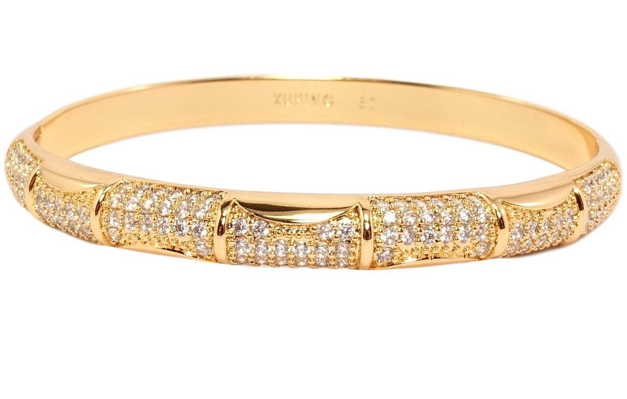 

Браслет Xuping Позолота 18K "Узор с инкрустацией цирконий" ø 6,5см