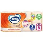 

Туалетная бумага Zewa Deluxe Персик трехслойная 8 рулонов