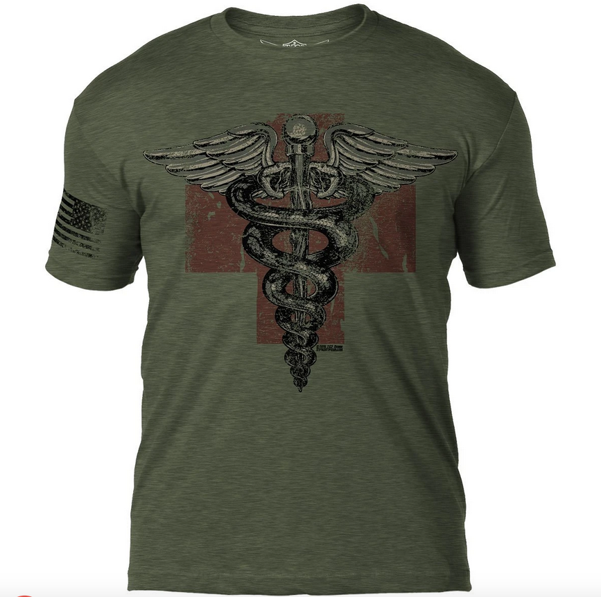 

Футболка медика патриотическая винтажная олива 7.62 Design Vintage Medic oliva размер - XL