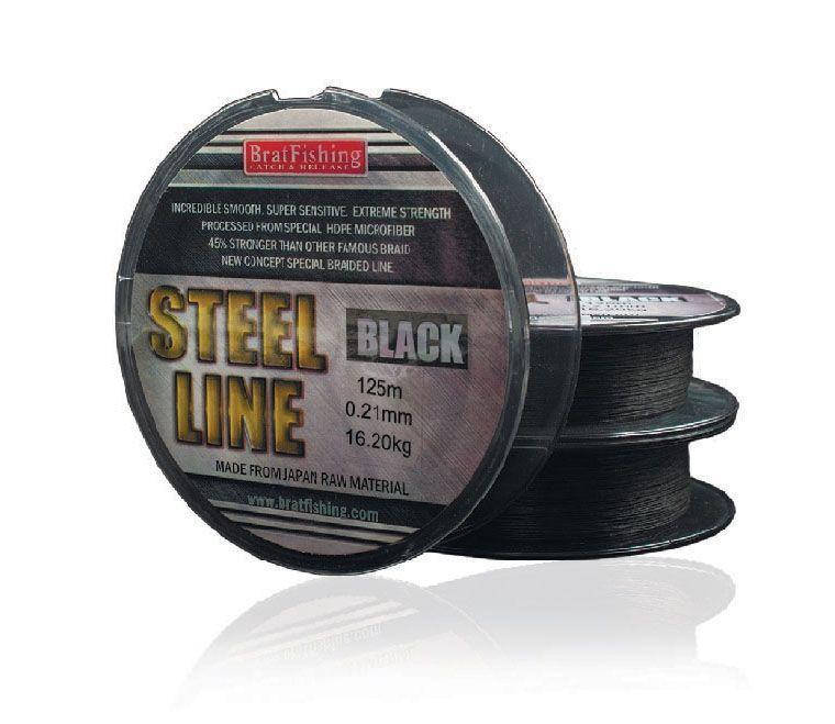 

Шнур BratFishing Steel Line Black 125м 0,15мм, Черный
