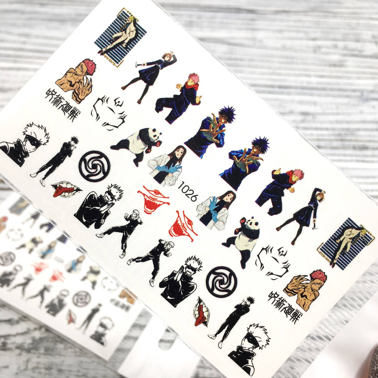 

Слайдер-дизайн, водные наклейки для ногтей, Аниме №1026, Разные цвета