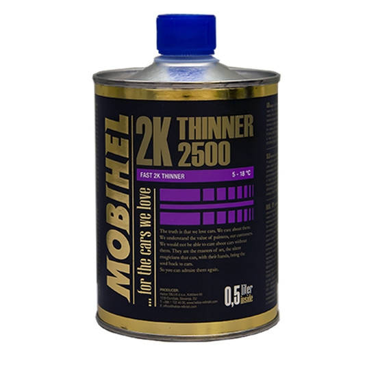 

Разбавитель быстрый 2500 - для 2к мат-ов (ок.10%) Mobihel, 0,5л