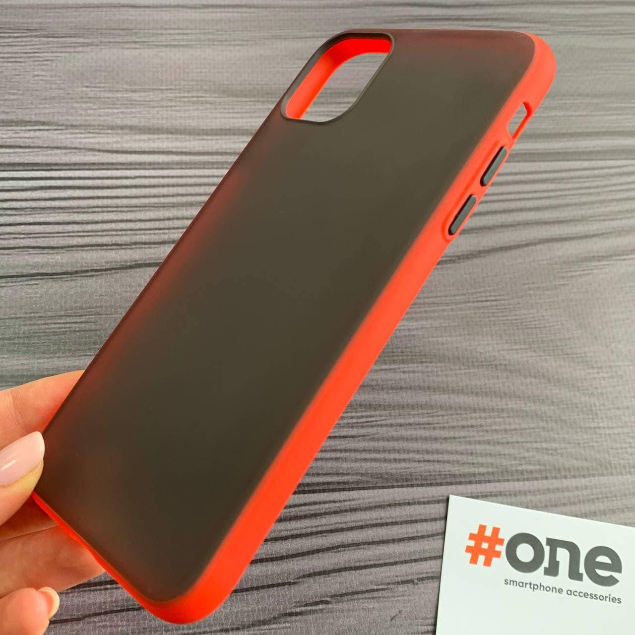 

Чехол для iPhone 11 с цветными кнопками матовый чехол на айфон 11 красный Totu