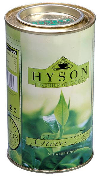 

Чай зеленый среднелистовой Hyson Green Tea 200 г в жестяной банке