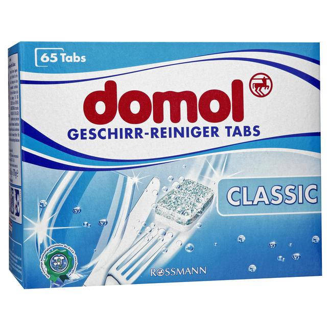 

Domol Geschirr-Reiniger Tabs Classic - Таблетки для посудомоечной машины классические, 65 таблеток, 1,17 кг