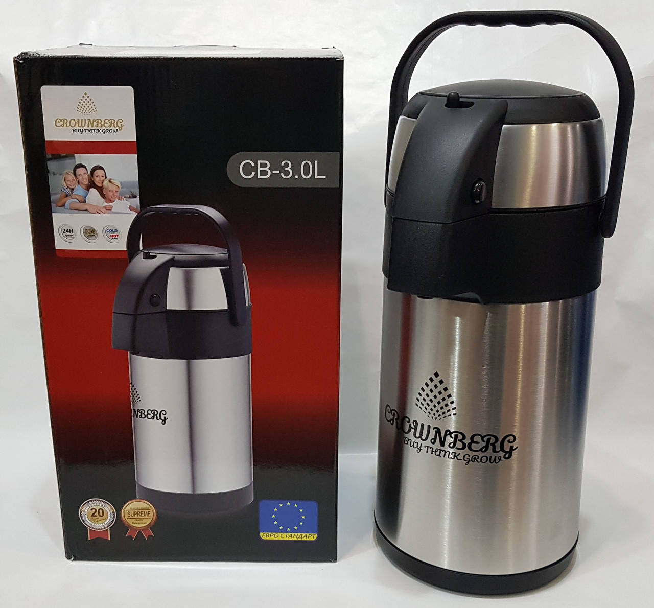 

Термос помповий Crownberg CB 3L