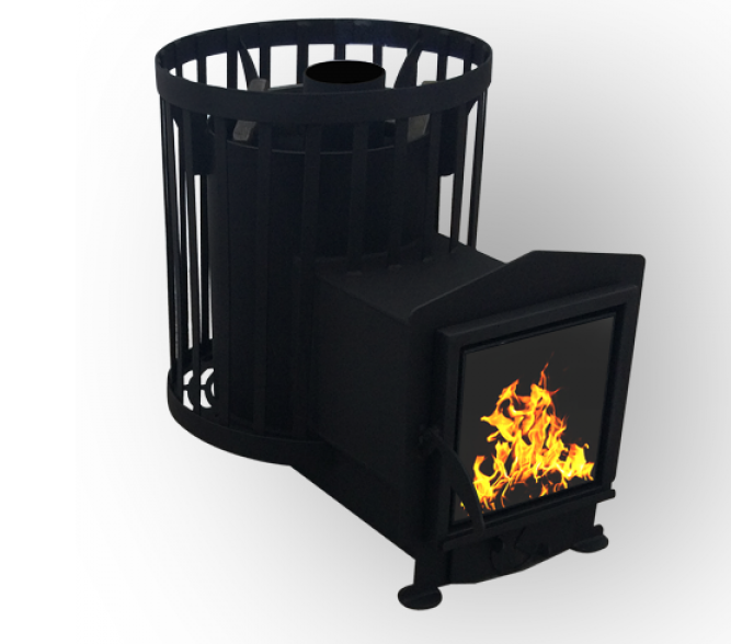 

Печь для бани Бочка 15 м³ с выносом и стеклом (Canada)