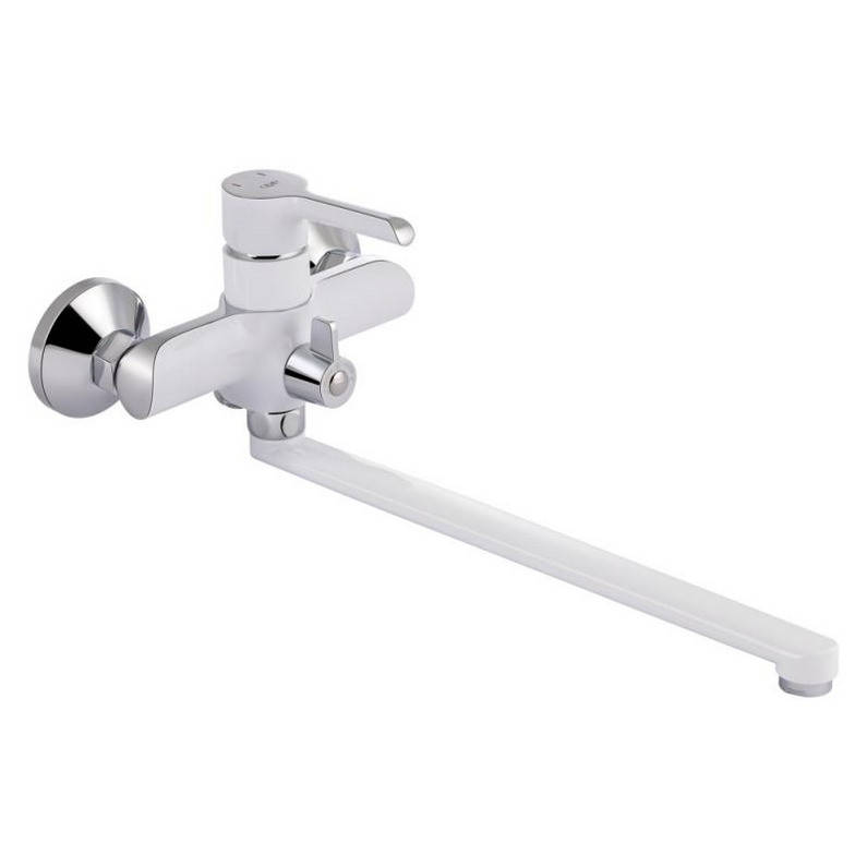 

Смеситель для ванны Qtap Grand WCR 005 Чехия латунь белый хром с душем