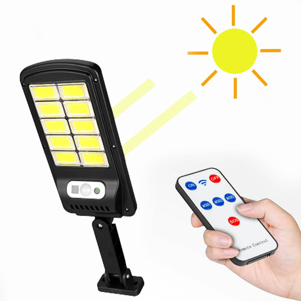 

Уличный фонарь на столб с пультом на солнечных батареях BK-120-10COB / Настенный фонарь-прожектор