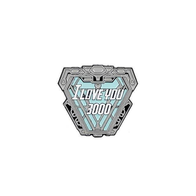 

"Люблю тебя 3000 I love you 3000 (Железный человек)" значок (пин) металлический