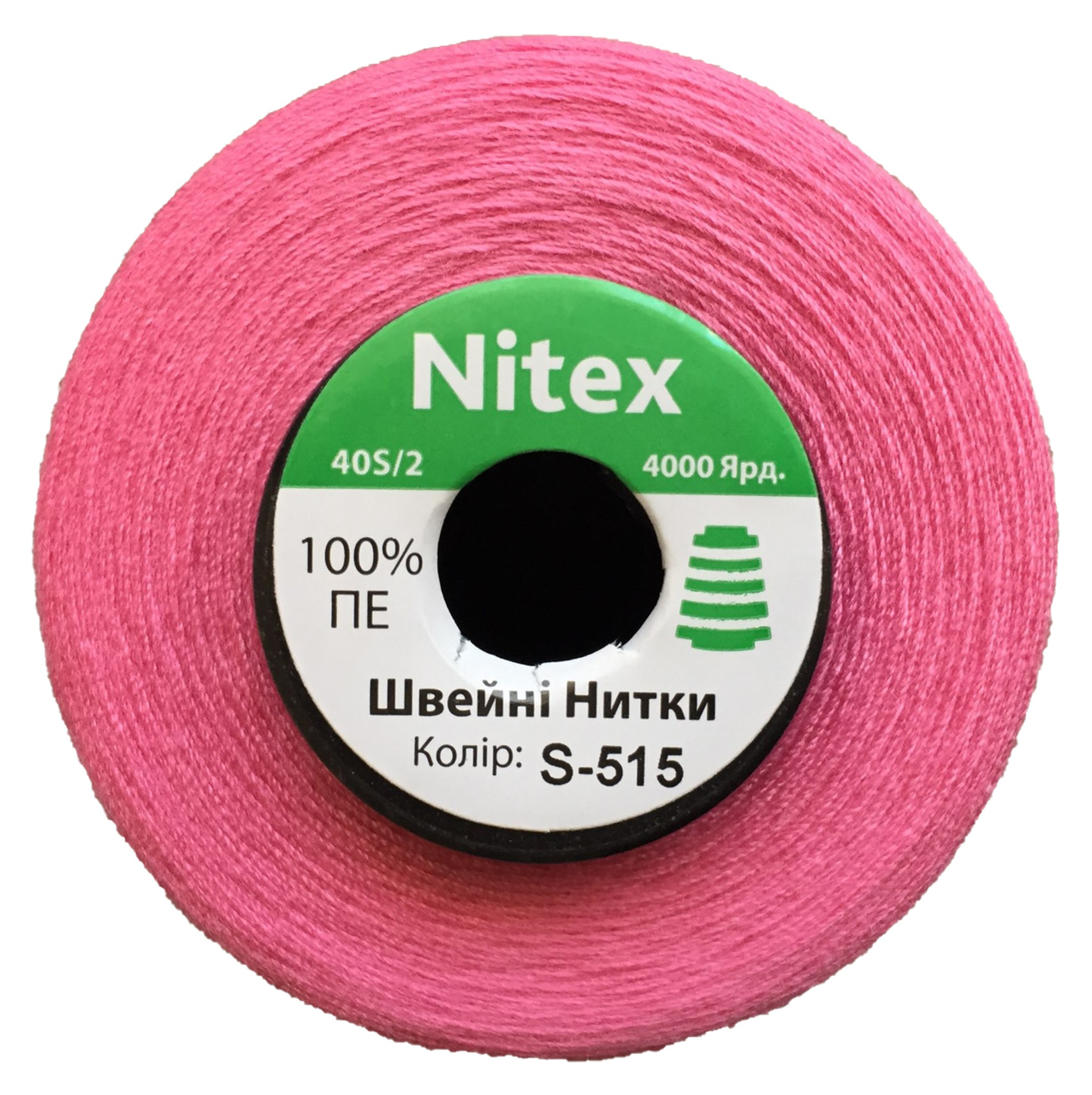 

Нить швейная 100% PE 50/2 цв S-515 розовый яркий (боб 4000ярдов)