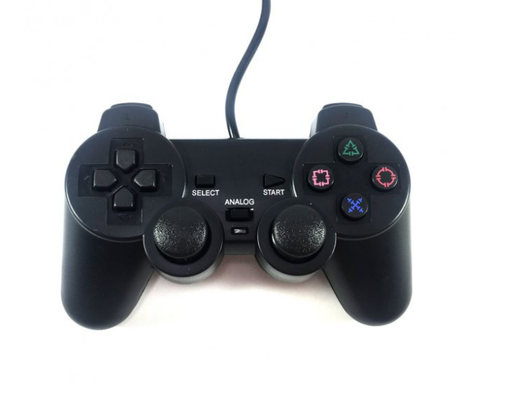

Проводной джойстик PS2 DoubleShock 2 с вибрацией геймпад PS2 для PlayStation, Черный