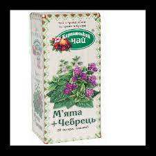 

КАРПАТСЬКИЙ ЧАЙ 20 пак МЯТА + Чебрець *36 (шт) в ящике