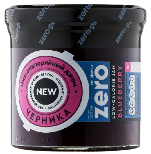 

Низкокалорийный джем Mr. Djemius ZERO Черника (270 мл)