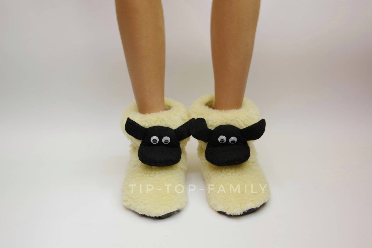 

Женские чуни из овчины Баранчик Шон, Белый