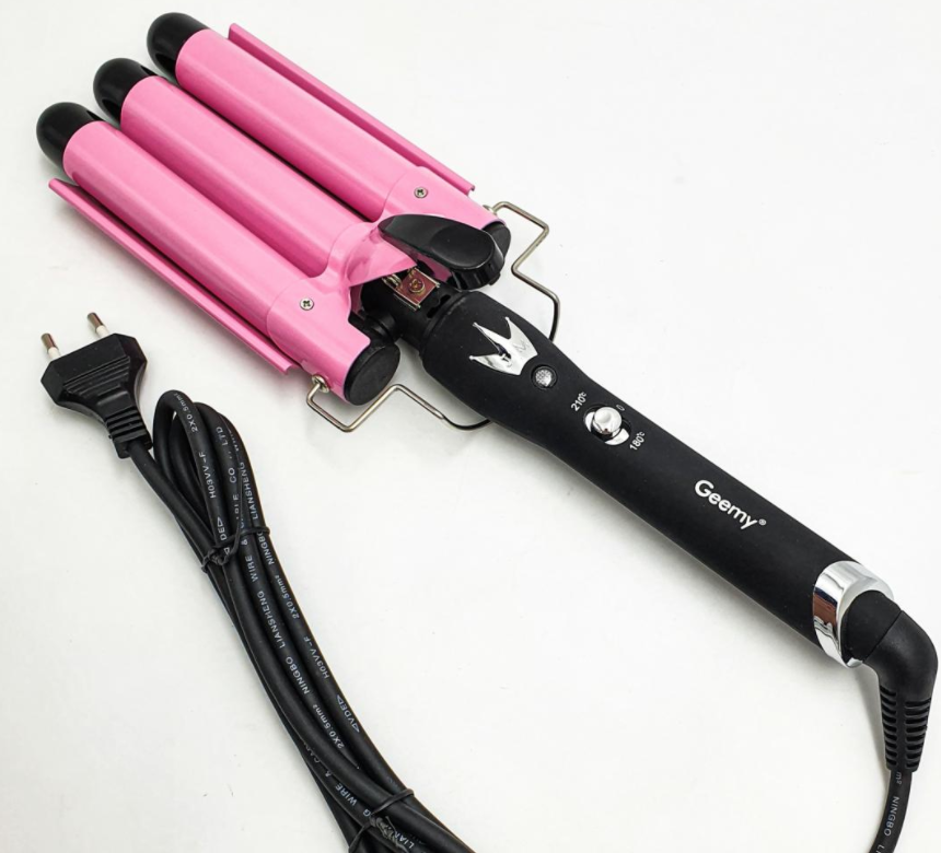 

Тройная плойка Gemei GM-1956( 8-5) диаметр локона 25 мм .