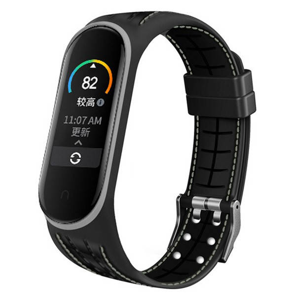 

Ремешок Two-line Strap для Xiaomi Mi Band 5 / 6 Grey