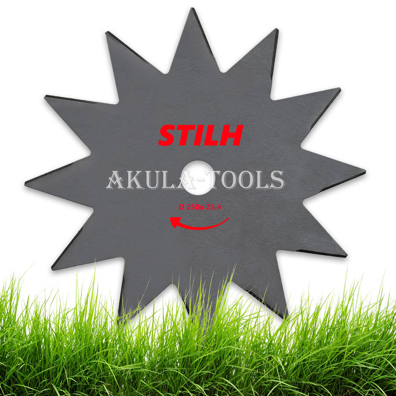 

Диск 12-ти лопастной STIHL 250мм (универсальный) по траве для мотокосы и бензокосы