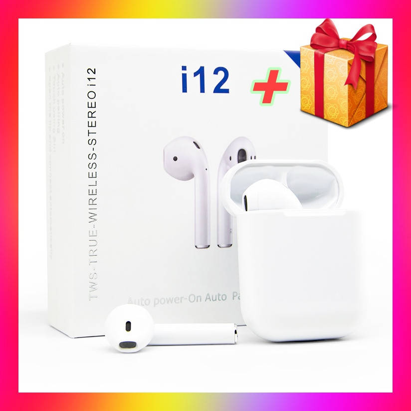 

Беспроводные наушники TWS i12 AirPods белый цвет. Аирподсы аерпоц + чехол в Подарок