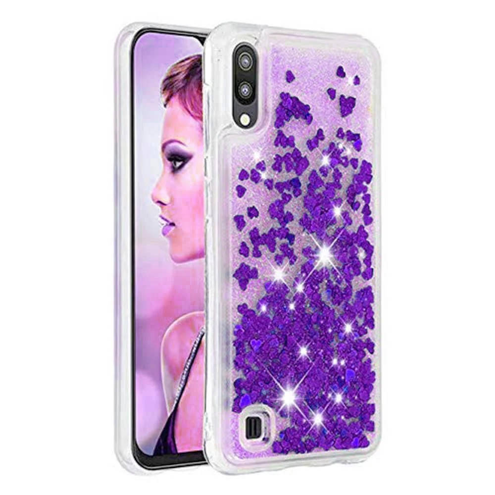 

Чехол Glitter для Samsung Galaxy A10 2019 / A105 бампер Жидкий блеск Фиолетовый