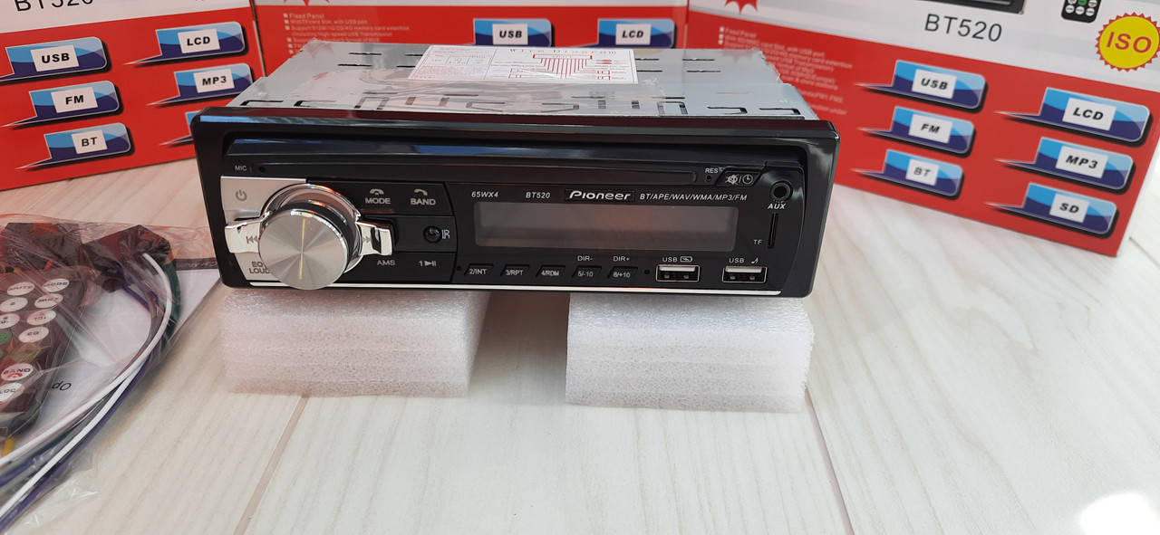 

Автомагнитола Pioneer Пионер jsd-520 c блютуз однодиновая магнитола магнитофон в машину радиоприемник 4*50w BT
