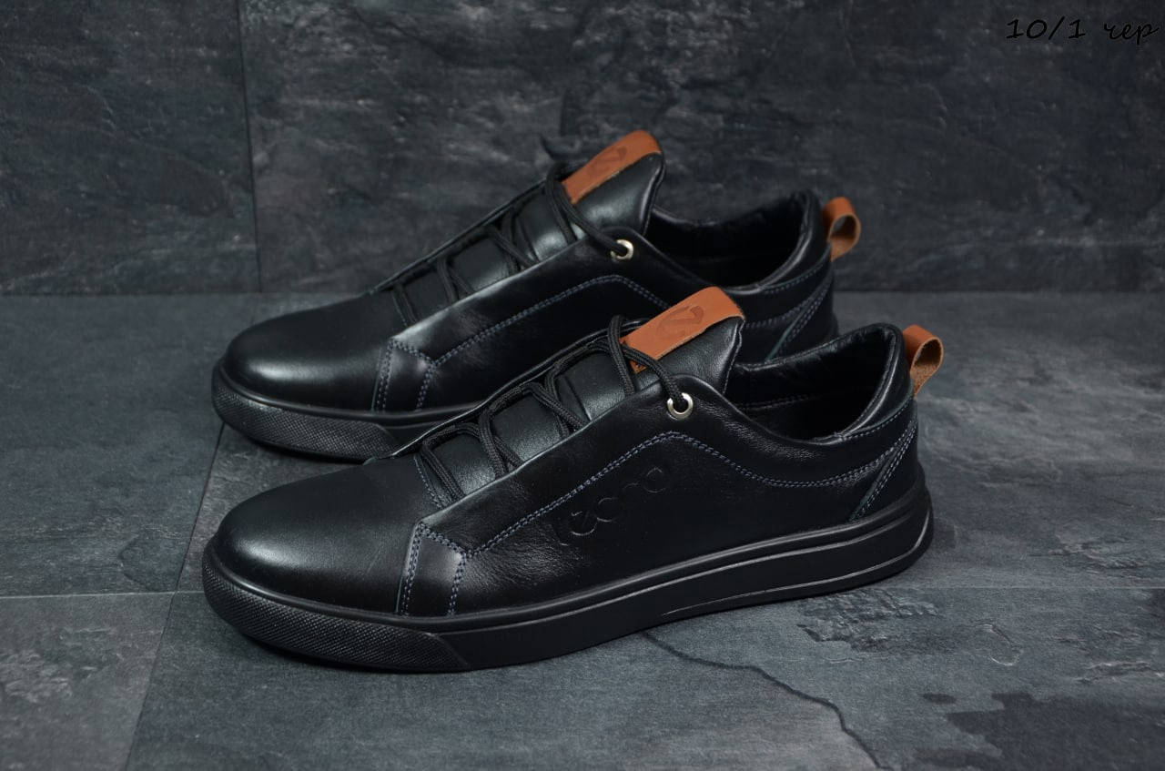 

Мужские кожаные кеды Ecco Код: 10/1 чер Сезон: весна-осень Размеры: 40,42,, Черный