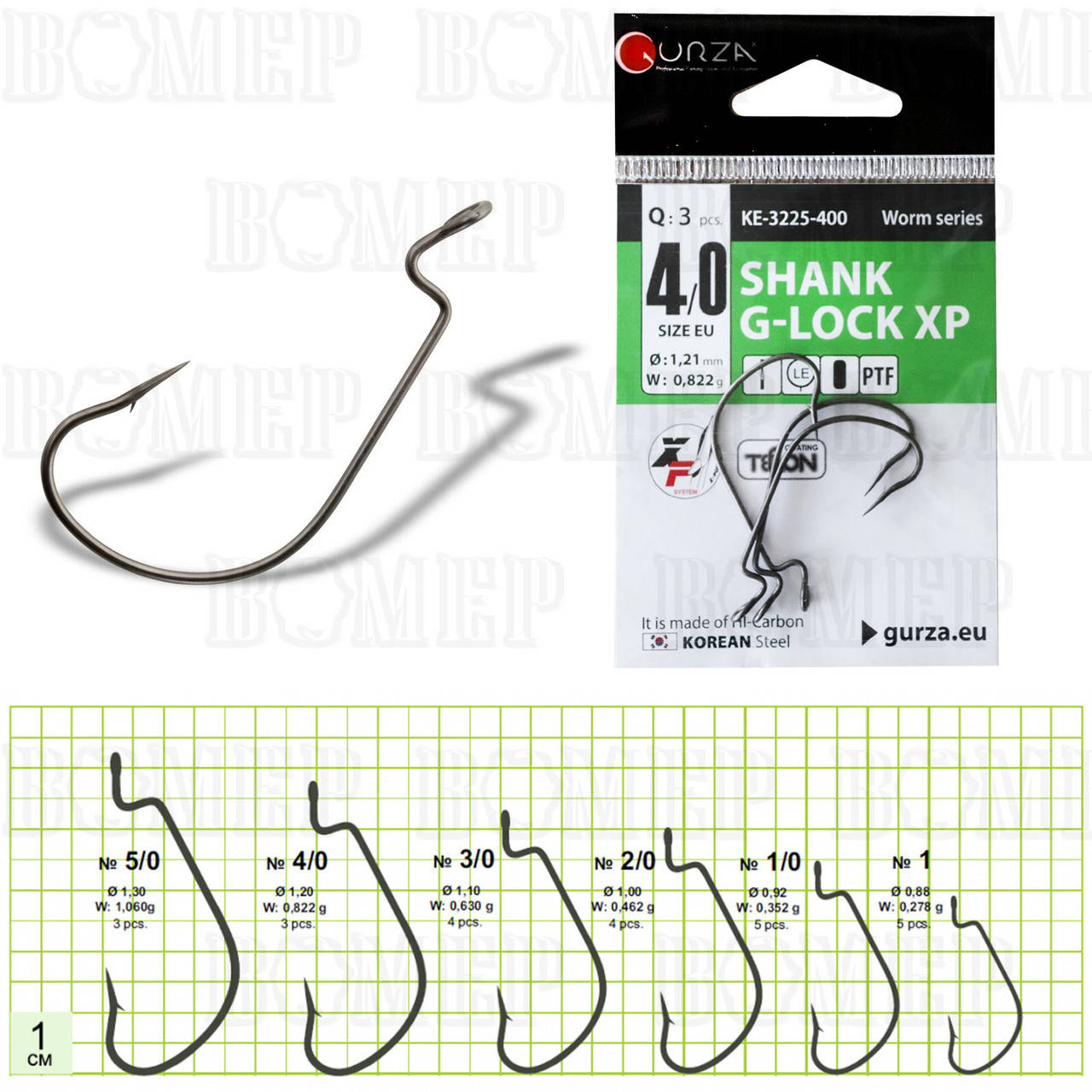 

Гачки GURZA SHANK G-LOCK XP PTF #3/0 (10шт в уп)