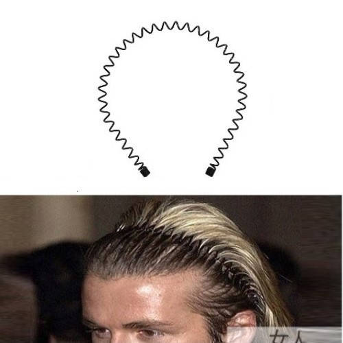 

Обруч для волос металл спираль, Черный