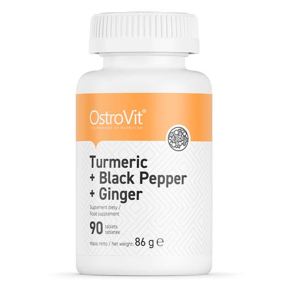 

Turmeric + Black Pepper + Ginger OstroVit 90 таблеток