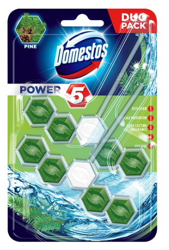 

Сменный туалетный блок для унитаза Domestos Power 5 Pine 2 х 55 г Венгрия 8714100007587