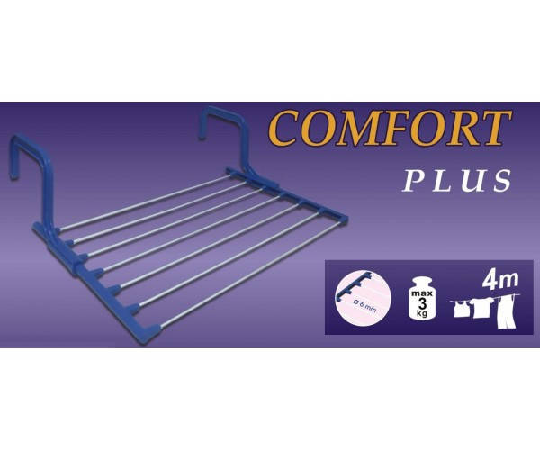 

Сушарка для одягу на батарею Comfort Plus mini 1F синя 4м, Белый