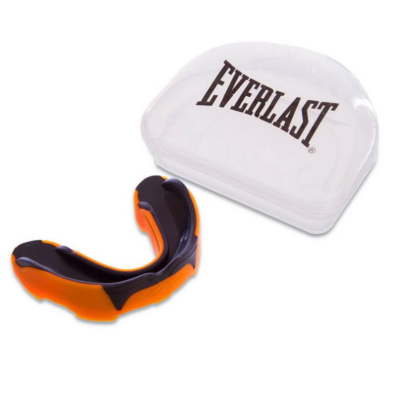 

Капа боксерская одночелюстная в футляре Everlast 1400009-R оранжевый