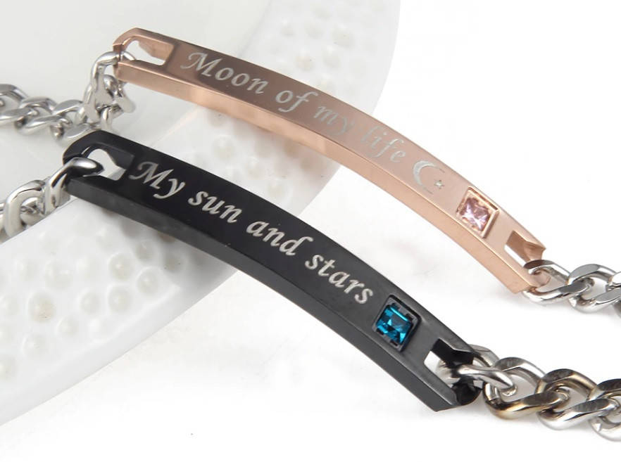 

Парные браслеты для влюбленных My sun - Moon of my life