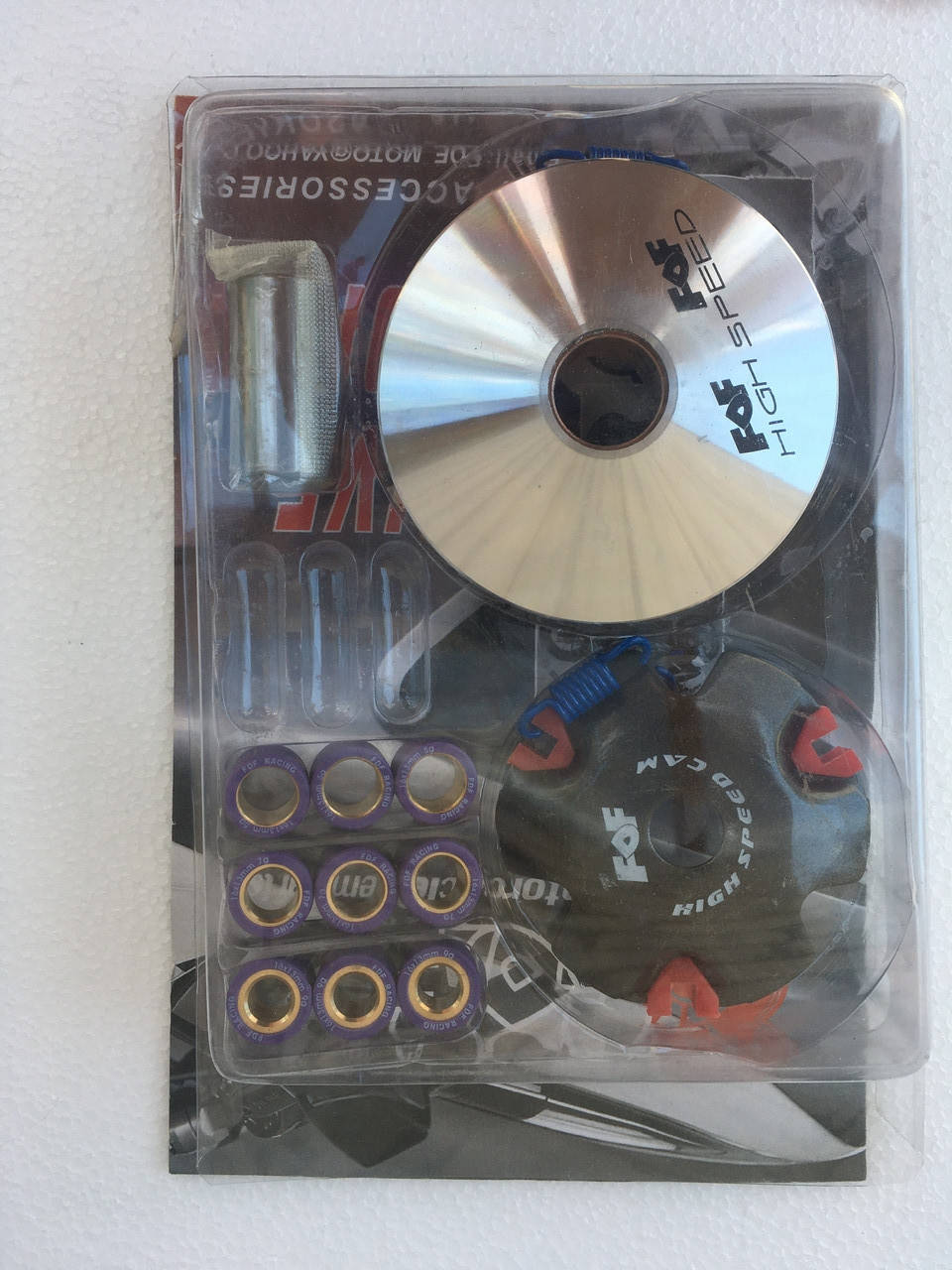 

Вариатор передний (тюнинг) dio zx, скутер 50-80см3 , 9 роликов, палец .