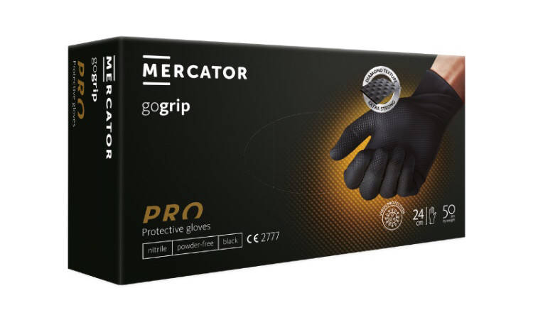 

Нитриловые перчатки СУПЕР ПРОЧНЫЕ GOGRIP L (25 пар/уп) чорные, Оранжевый