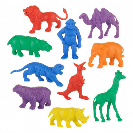 

Набор фигурок для сортировки "Дикие животные" (10 шт) EDX Education, Разные цвета