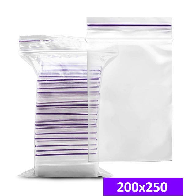 

Зип пакет 200х250мм х 50 мкр 100шт/уп.,ZIP LOCK пакеты (красная и фиолетовая полоса), Прозрачный