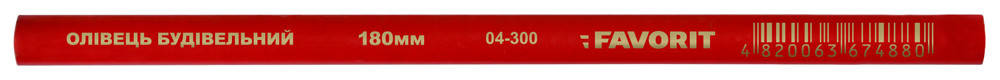 

Карандаш строительный 180мм Favorit 04-300 |Олівець будівельний 180мм Favorit