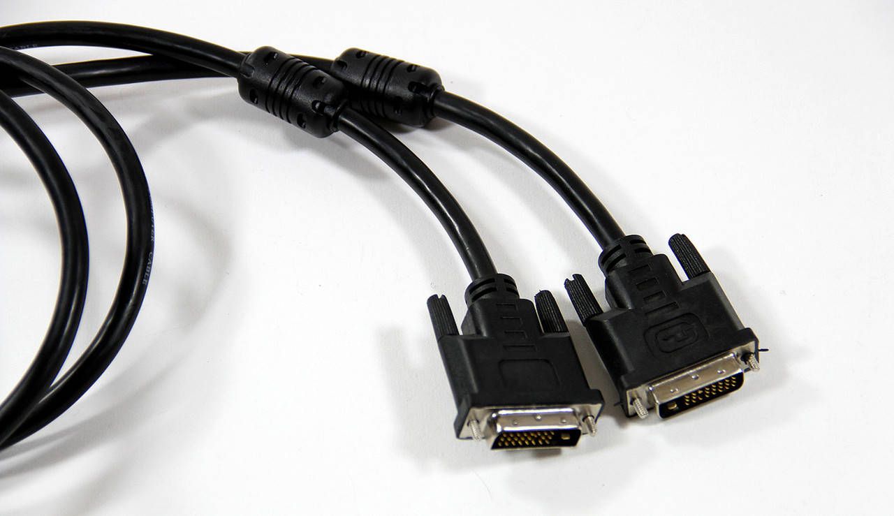 

Кабель для монитора DVI-DVI 1.8м, с 2-я ферритами, Black, Черный