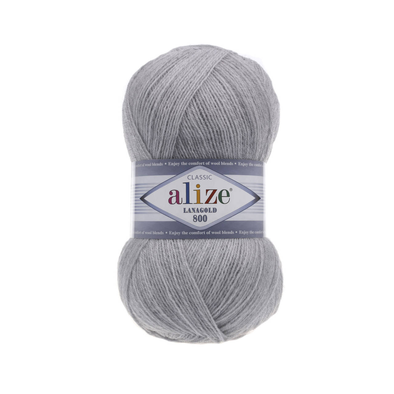 

Alize Lanagold 800 (Ализе Ланаголд 800) пепельный меланж №684, Светло-серый