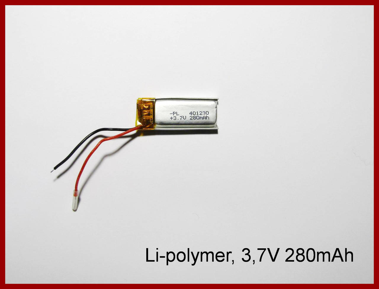 

Аккумулятор литий-полимерный Li-polimer, 3.7В, 280 мА.ч