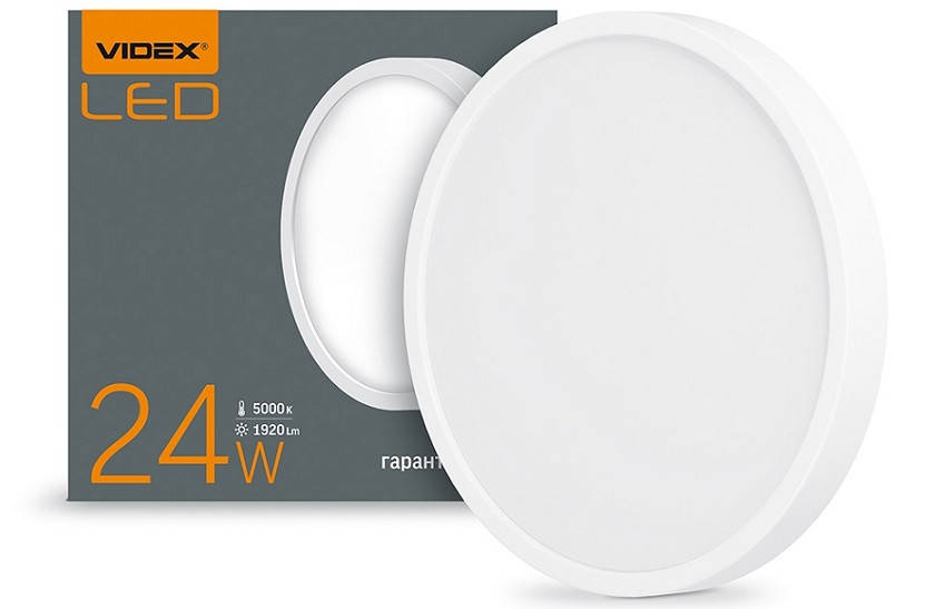

Светильник светодиодный накладной круглый 24W 5000K VL-DLRS-245 Videx