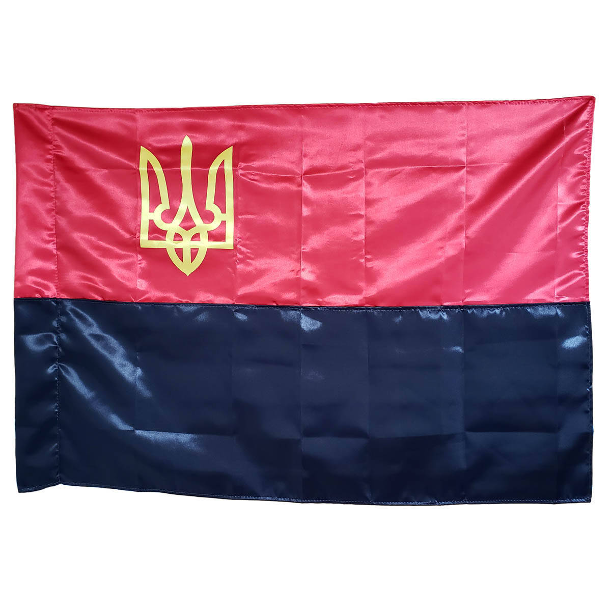 

Флаг УПА (ОУН) атласный с тризубом (65 x 105 см) US0052