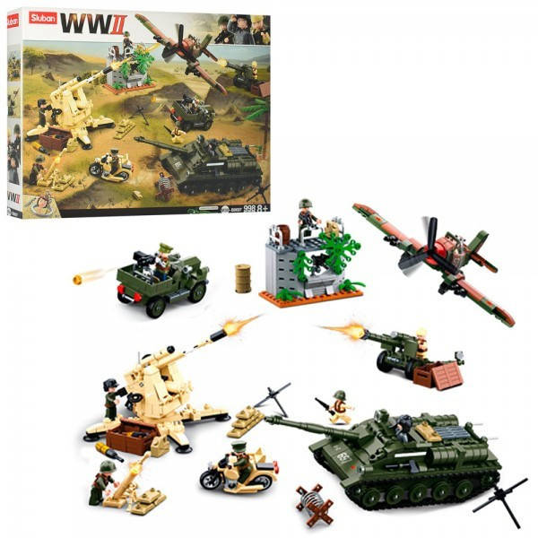 

Конструктор Sluban Военная техника M38-B0697 998 деталей Orig M38-B0697, Разные цвета