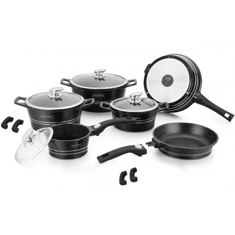 

Набор сковород и кастрюль Royalty Line RL-ES2014M Black, Черный