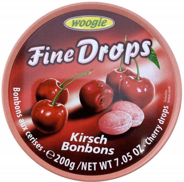 

Леденцы Woogie Fine Drops Kirsch Bonbons вишневые, 200 гр.