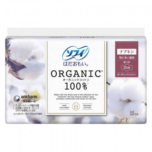 

Гигиенические прокладки из натурального хлопка UNICHARM Organic 15 шт
