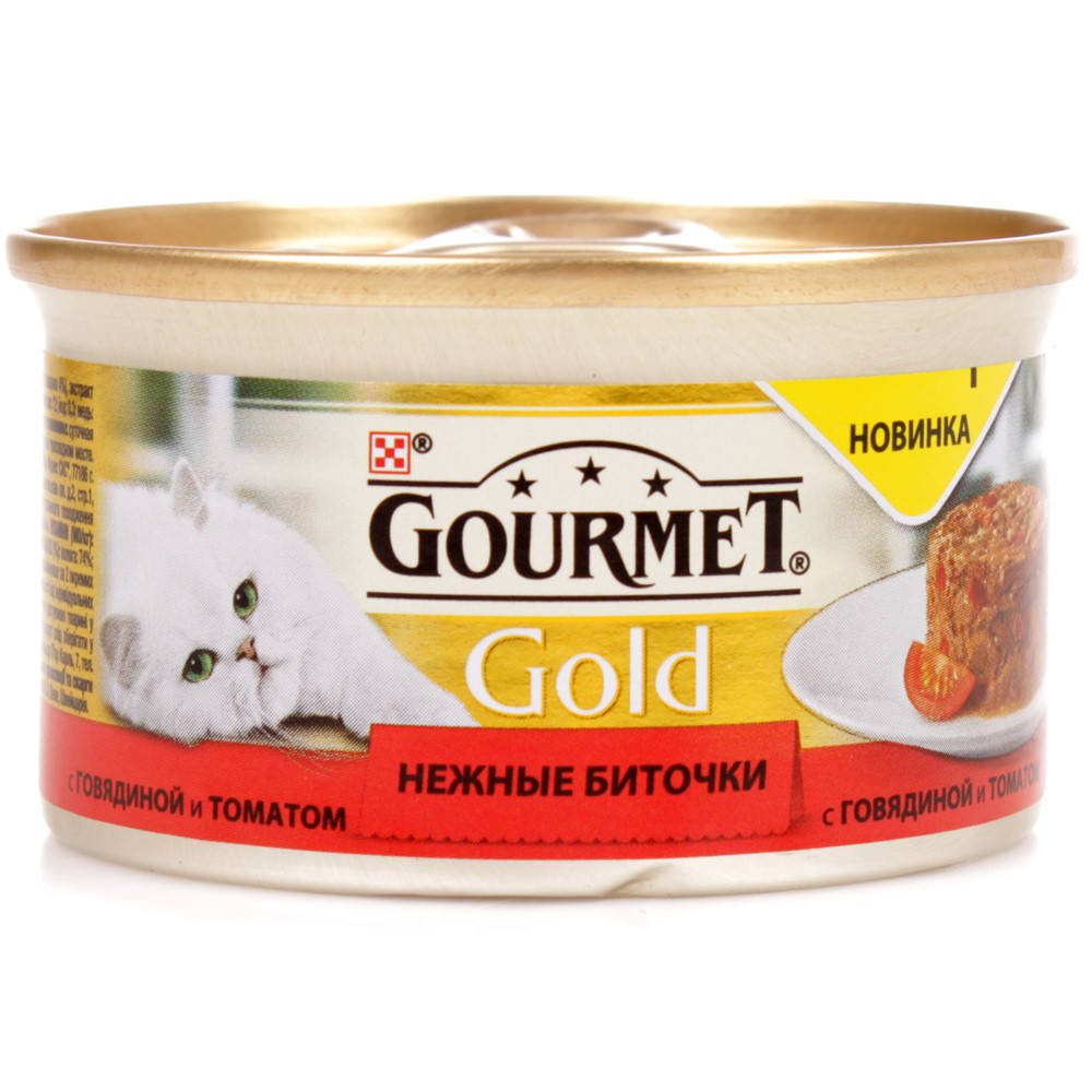 

Gourmet Gold (Гурмет Голд) нежные биточки с говядиной и томатом 85гр